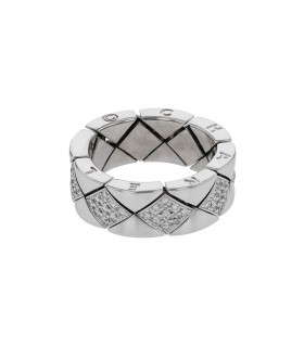 Chanel Matelassé diamonds and gold ring