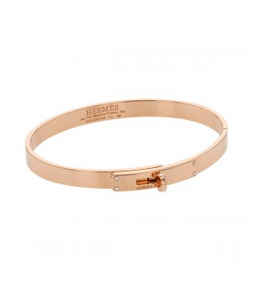 Hermès Kelly diamonds and gold bracelet