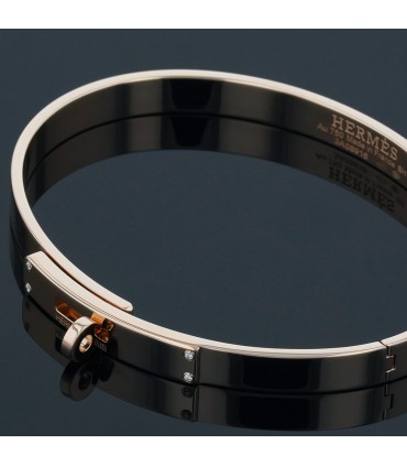 Hermès Kelly diamonds and gold bracelet