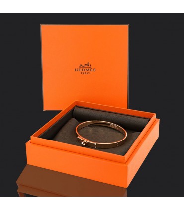 Hermès Kelly diamonds and gold bracelet