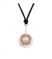 Chopard Happy Diamonds mother-of-pearl, diamond and two tones gold necklace