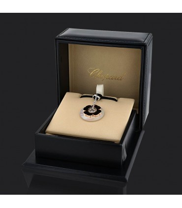 Chopard Happy Diamonds mother-of-pearl, diamond and two tones gold necklace