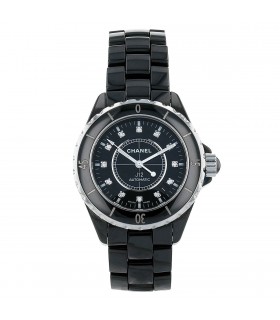Chanel J12 diamonds, ceramic and stainless steel watch