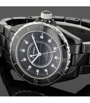 Chanel J12 diamonds, ceramic and stainless steel watch