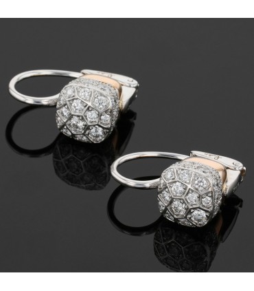 Pomellato Nudo diamonds and two tones gold earrings