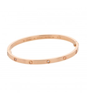 Cartier Love gold and diamonds bracelet Size 16