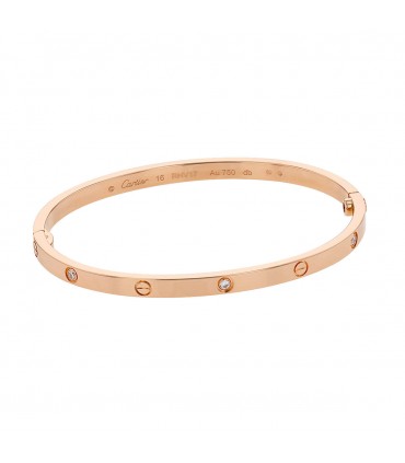 Cartier Love gold and diamonds bracelet Size 16