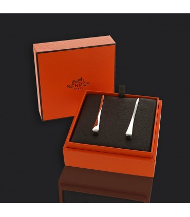 Hermès Clou de forge silver earrings