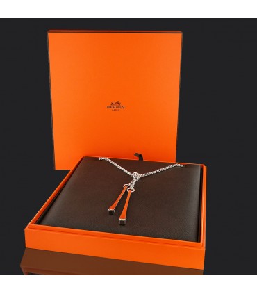 Hermès Clou de forge silver necklace