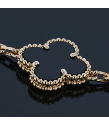Van Cleef & Arpels Vintage Alhambra onyx and gold bracelet