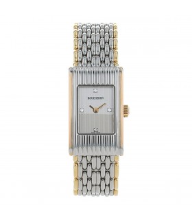 Boucheron Reflet stainless steel and gold watch