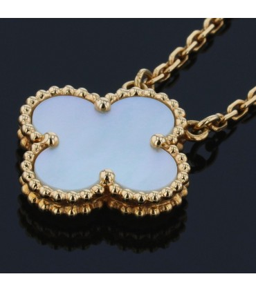 Van Cleef & Arpels Vintage Alhambra mother-of-pearl and gold necklace