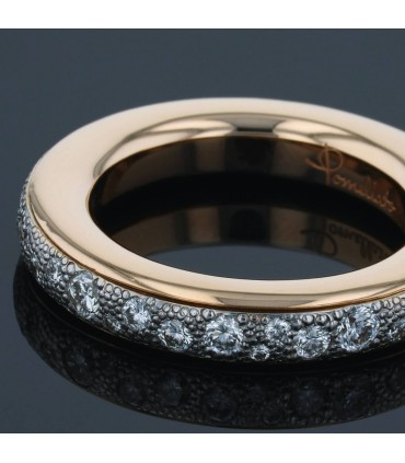 Pomellato Iconica diamonds and 2 tones gold ring