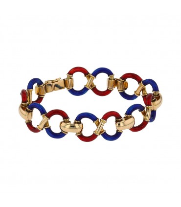 Bracelet or, émail