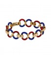 Enamel and gold bracelet