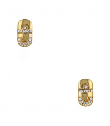 Bulgari Parentesi diamonds and gold earrings