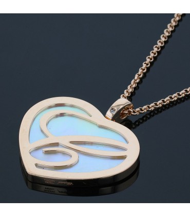 Chopard Happy Hearts mother-of-pearl, diamonds and gold necklace