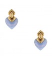 Bulgari Cuore gold and chalcedony earrings