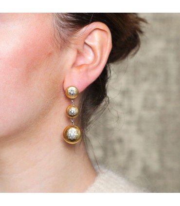 Buccellati Macri diamonds and gold earrings