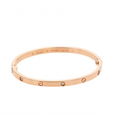 Cartier Love gold and diamonds bracelet Size 15