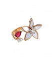 Moussaieff mother-of-pearl, diamonds, tourmaline and gold ring