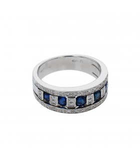 Damiani diamonds and sapphires ring