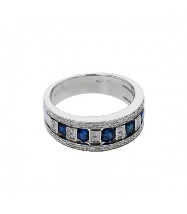 Damiani diamonds and sapphires ring