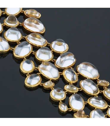 H. Stern moon stones and 18k gold bracelet