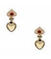 Marina B gold, diamonds and smoked quartz earrings