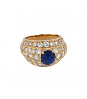 Cartier diamonds and sapphire ring