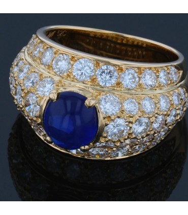 Cartier diamonds and sapphire ring