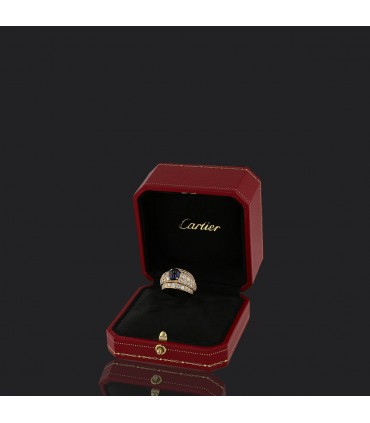 Cartier diamonds and sapphire ring