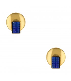 Gold and lapis lazuli earrings