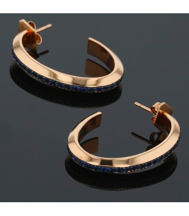 Sapphires and gold earrings