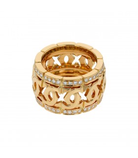 Cartier Double C diamonds and gold ring