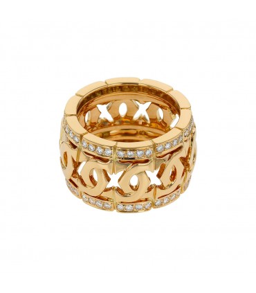 Cartier Double C diamonds and gold ring