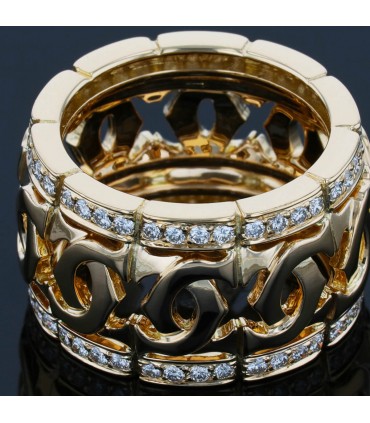 Cartier Double C diamonds and gold ring