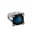 David Yurman topaze, diamonds and silver ring