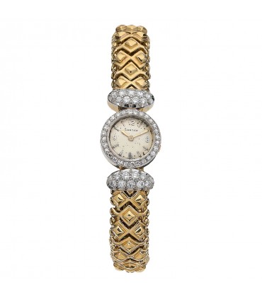 Cartier diamonds and gold watch