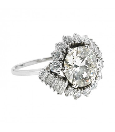 Bague solitaire or et diamants