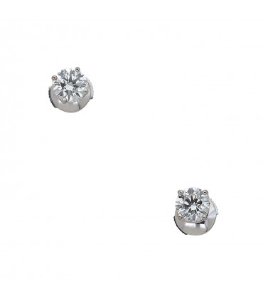 Boucles d’oreilles or et diamants - Certificat GIA 1,02 ct G VS1 / 1,02 ct H VVS2