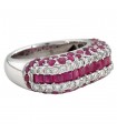 Bague or, rubis et diamants