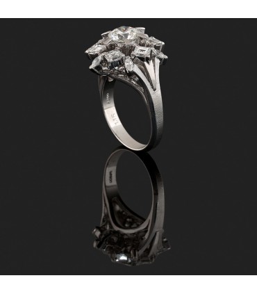Bague platine et diamants