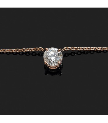 Collier or et diamant - Certificat GIA 0,50 ct G VVS1