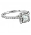 Bague solitaire or et diamants