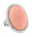 Bague or, corail et diamants