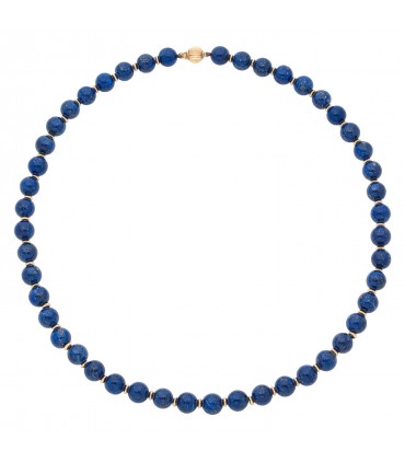 Collier or et Lapis