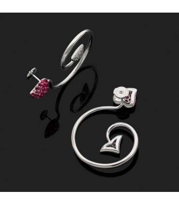 Dior Diablotine diamonds, rubies and gold earrings