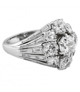 Bague platine et diamants