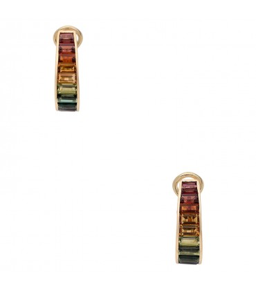 Boucles d’oreilles or et tourmalines